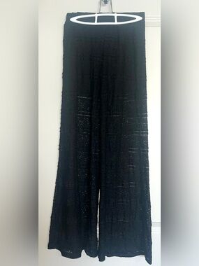 Davi & Dani Wide Leg Lace Pull On Pants, Size Small, Women's